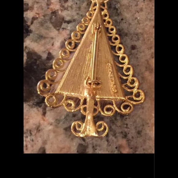 Vintage TANCER II ©️ Mink Fur Christmas Tree 🎄 Pin/Brooch - Picture 4 of 9